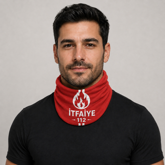 İtfaiye 112 Alev Desenli Kırmızı Buff Boyunluk