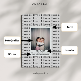 I Love You Vintage Poster(Çerçeveli)