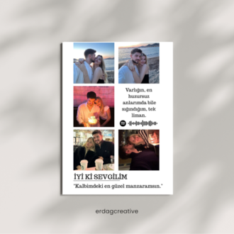 Spotify Kodlu Kolaj Poster - 2 (Çerçeveli)