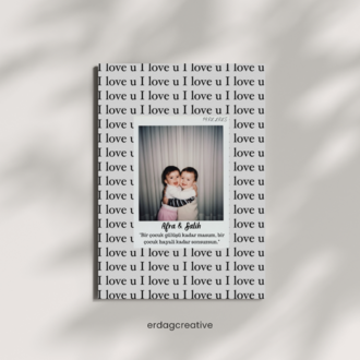 I Love You Vintage Poster(Çerçeveli)