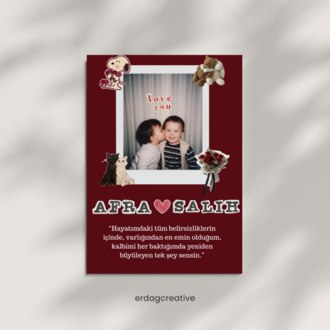Red Love Poster(Çerçeveli)