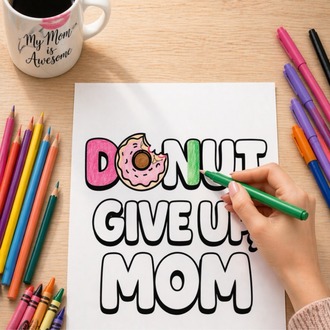 Anneler Günü Minimalist Boyama Kitabı (Mother’s Day Coloring Book)