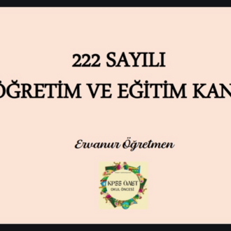 MEB AGS 222 SAYILI KANUN SORULARI