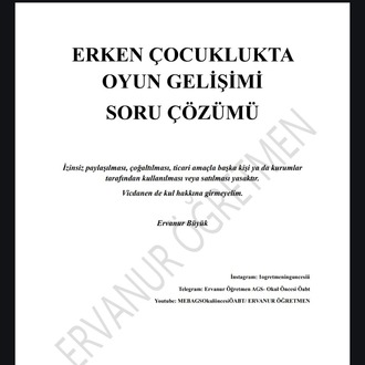 ERKEN ÇOCUKLUKTA OYUN GELİŞİMİ PDF