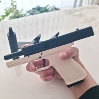 Hareket Mekanizmalı Susturuculu Glock 18 – 28 cm | Oyuncu Odası Aksesuarı