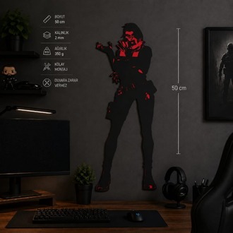 Valorant Fade 50 cm Duvar Dekoru | Gamer Oda Süsü | Oyuncu Odası Dekoratif Duvar Tablosu