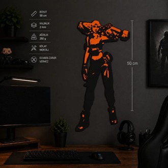 Valorant Raze 50 cm Duvar Dekoru | Gamer Oda Süsü | Oyuncu Odası Dekoratif Duvar Tablosu
