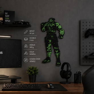 Valorant Breach 50 cm Duvar Dekoru | Gamer Oda Süsü | Oyuncu Odası Dekoratif Duvar Tablosu