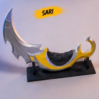 Valorant Standlı Yağmacı Karambit – 25 cm Oyuncu Odası Dekoru