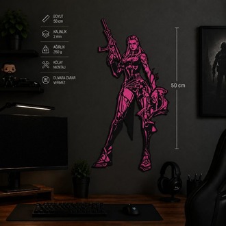 Valorant Reyna 50 cm Duvar Dekoru | Gamer Oda Süsü | Oyuncu Odası Dekoratif Duvar Tablosu