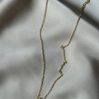Mavi taşlı gold kolye