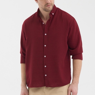 MÜSLİN BORDO RENGİ GÖMLEK SMALL,MEDYUM, LARGE,XLARGE,XXLARGE
