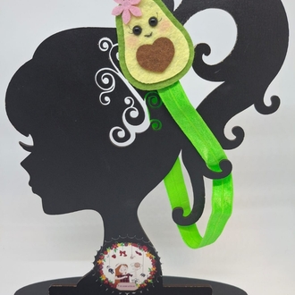 El Yapımı Keçe Avokado Figürlü Bebek Saç Bandı / Bandana