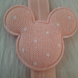Somon Mini Mouse Tasarım Figürlü Bebek Saç Bandı Pastel Ton