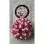 Simli Pembe Saten Top Toka