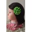Neon Yeşil Saten Top Toka