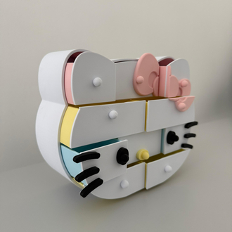 Hello Kitty Çekmeceli Takı Kutusu - Masa Üstü Organizer