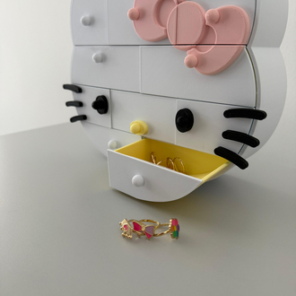 Hello Kitty Çekmeceli Takı Kutusu - Masa Üstü Organizer