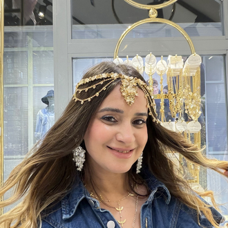 Gold Taşlı Alınlık 