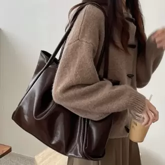Loona Soft Model Acı Kahverengi Kadın Omuz ve Kol Çantası