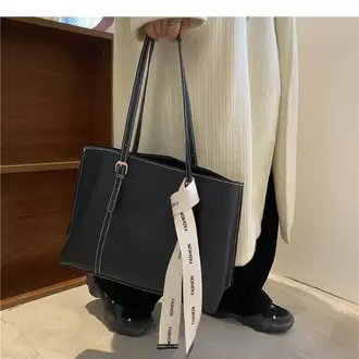 Casual Büyük Boy Siyah Kadın El ve Omuz Çantası
