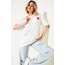 Kalp detaylı oversize tshirt 
