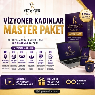 (Satış Hakkı dahil) Vizyooner Kadınlar Master Paket (Videolu Eğitim)