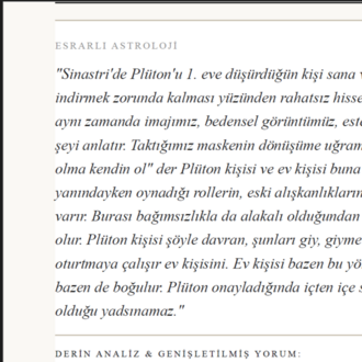 Sinastride Gezegenler Evlerde Ekitap