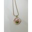 Gold Pembe İnci Lale Çelik Kolye