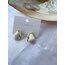 925 Ayar Gümüş Gold Taşlı Küpe