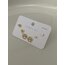 Üçlü Set Gold Yonca Küpe