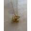 Gold Kelebek Çelik Kolye