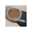Kristal Taşlı Kemer Choker Kolye Tasarım Su Yolu Kolye Taşlı Choker Gümüş Kaplama Kemer