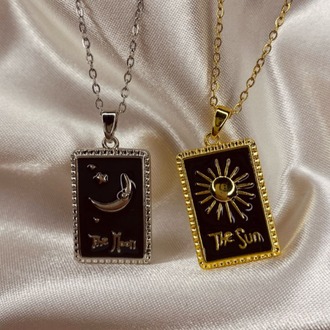 İkili Tarot Kolye | The Sun & The Moon / Güneş ve Ay