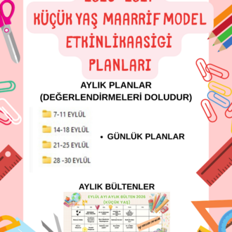 KÜÇÜK YAŞ ETKİNLİK ASİGİ PLANLARI (36 AY)