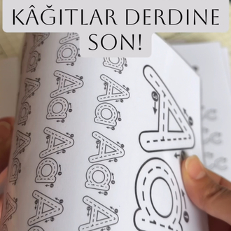 Laminasyon kaplı alfabe kitabı