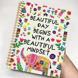 Fil ve Çiçek Tasarımlı Defter