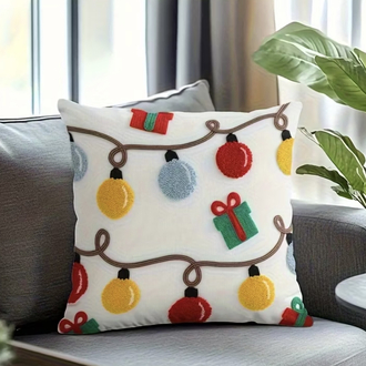 Noel Temalı Kırlent Kılıfı