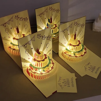 Pop-Up 3D Dogum Günü Kartları