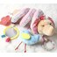 Spiral Peluş Bebek Oto Koltuğu ve Bebek Arabası Oyuncakları.Karma Renkli Kumaşlı Aksesuar