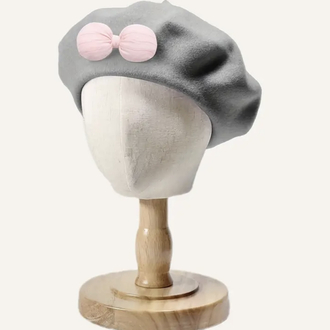 Pembe Fiyonk Detaylı Örme Bere
