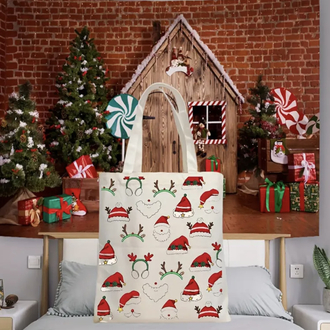 Kanvas Noel Alışveriş Çantası