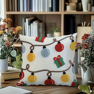 Noel Temalı Kırlent Kılıfı