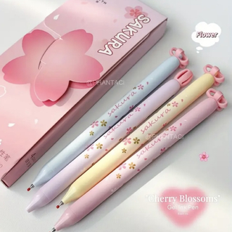 4 lü paket Kücük Kiraz Çiçeği Jel Kalem