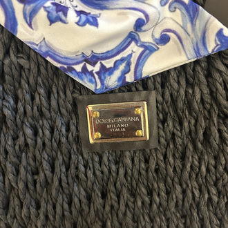 D&G SİYAH HASIR ÇANTA