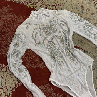 ZIMBA İŞLEMELİ BEYAZ BODYSUIT