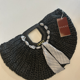GUCCİ HASIR PLAJ ÇANTASI