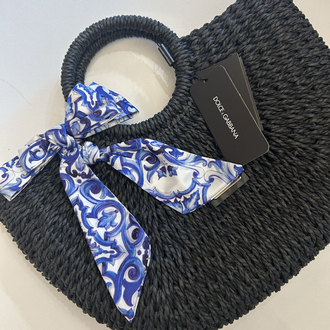 D&G SİYAH HASIR ÇANTA