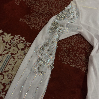 ZIMBA İŞLEMELİ BEYAZ BODYSUIT