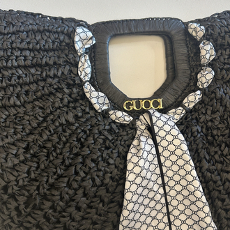 GUCCİ HASIR PLAJ ÇANTASI